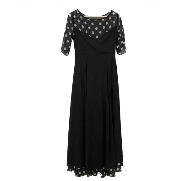 Floryday Women's Chiffon Polka Dot Half Sleeve Maxi Dress - Picture 8 of 16